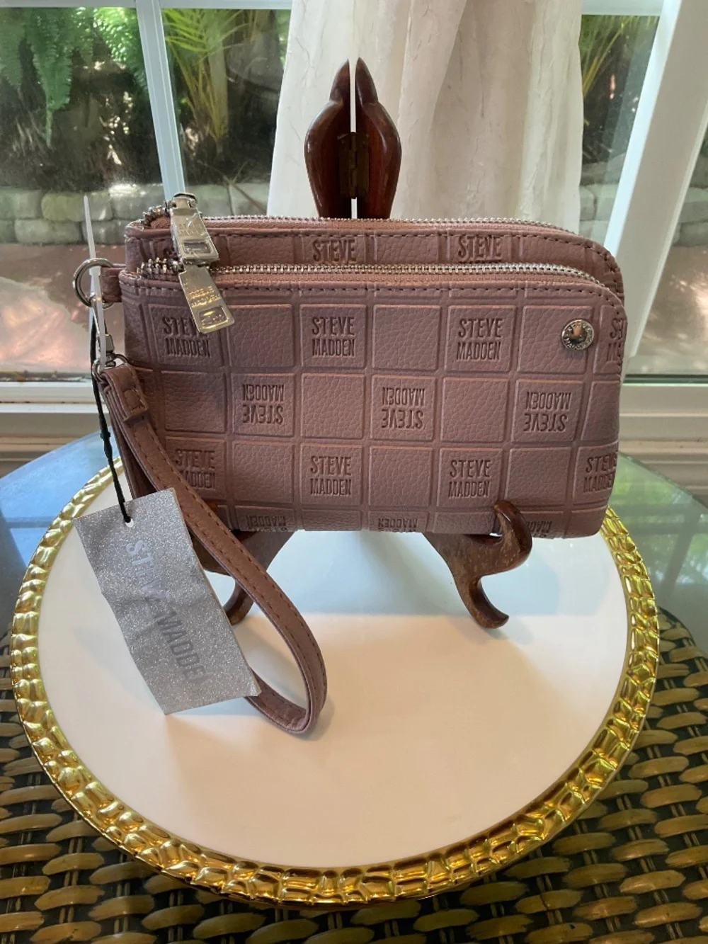 Steve Madden Mauve Colored Wristlet Wallet NWT